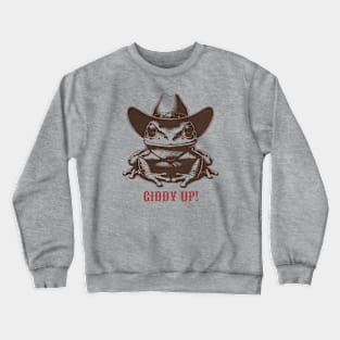 Giddy Up! Western Cowboy Toad Crewneck Sweatshirt